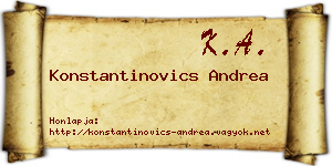 Konstantinovics Andrea névjegykártya