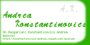 andrea konstantinovics business card